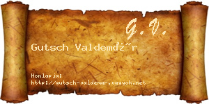 Gutsch Valdemár névjegykártya